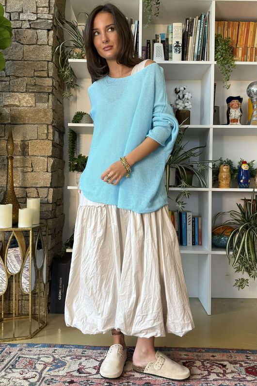 Paloma Bubble Hem Layering Dress Calico